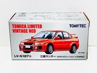 全新 日本版 Tomy Tomica Tomytec Limited Vintage Neo LV-N187b Scale 1:64 1/64 比例 三菱 Mitsubishi Lancer Evol