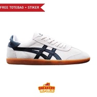 Sepatu Onitsuka Tiger Tokuten White Black Gum Sneaker Pria Running Ori