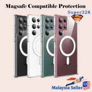 Samsung S23 Ultra / S23 Plus / S23 / S22 Ultra Magsafe Compatible Protection Transparent Case Cover 