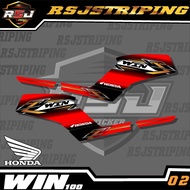 Win 100 Graphic Design Striping Sticker Variation R-02