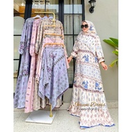 [ Garansi] Seruni Set Dress Amore By Ruby Ori Dress Muslim Baju Wanita