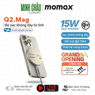 Qi2 MOMAX Q2 Magnetic Wireless Charger.Mag 15W, ultra-thin design, aluminum alloy structure and temp