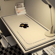 Black and White Simple Table Mat Desk Pad Student Children's Study Desk Desk Tablecloth Leather Office Computer Desk Mat