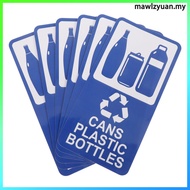 📎 6Bhg Pelekat Label Tandas PVC Biru Sesuai Untuk Tong Sisa