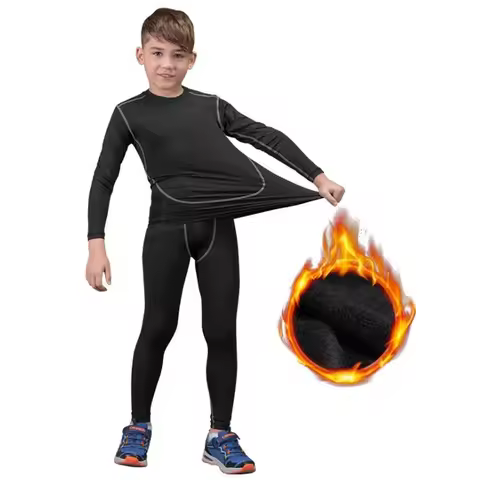 New Boys Thermal Underwear Set Children Plus Velvet Winter Warm Thermo Underwear Masculino Long John