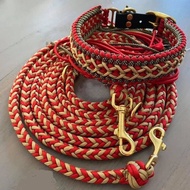 550 Umbrella Rope Braided Accessories Adjustable Nylon Collar and Dog Rope Set