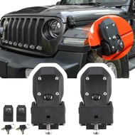 Anti-theft Hood Latches Catch Kit For 2018-2023 Jeep Wrangler JL JLU 4XE Rubicon Sahara Gladiator JT
