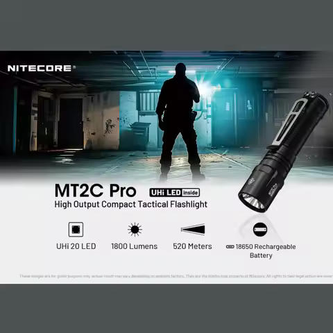 NITECORE MT2C PRO USB-C Rechargeable Flashlight With Battery
