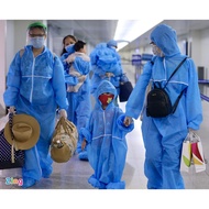 (SET 7 Piece) Epidemic prevention protective suits, epidemic prevention clothes. BLUE or WHITE