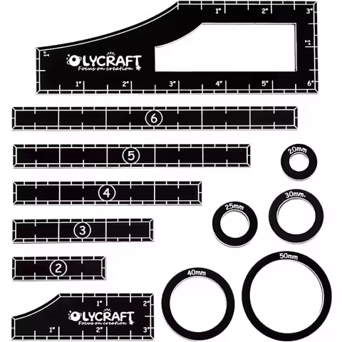 1 Set(12pcs) Objective Point Markers Acrylic Ruler Objective Makers Set Round Objective Marker Gamin