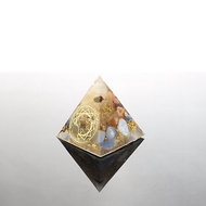 【畢業禮盒】黃水晶魔法陣-奧剛金字塔Orgonite開運招財紅瑪瑙