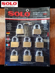 กุญแจ กุญแจโซโล กุญแจชุด 50mm ยี่ห้อ โซโล SOLO (รุ่น.KA.SQ-50/8ตัวชุด) ใช้สำหรับงานล็อคประตู หน้าต่า