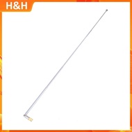 【H&H】 1Pc 37cm 5 Section Telescopic Stainless Steel AM FM Radio Universal Antenna