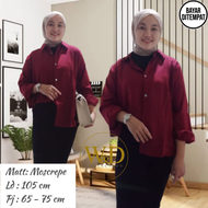 Kemeja Polos Putih HItam Wanita Atasan Blouse Casual Lengan Panjang Basic Hem Kerja Kantor Formal Ce