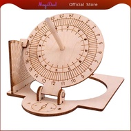 MagiDeal Equatorial Sundial Clock DIY Wooden Scientific Model Easily Install Durable