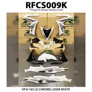 SYM VF3 VF3I 185 Chrome LASER White ABS LE v1 v2 v3 Cover Set Rapido New Baru (Sticker Tanam) Aksesori