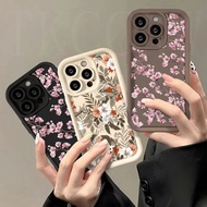 Luxury Blossom Flower Pattern Case For Samsung Galaxy S25 Plus S25 Ultra A06 A16 A50 A50S A30S M12 M