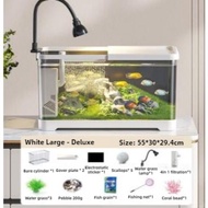 360° HD Aquarium Fish Tank Desktop Fish Aquarium Filter Household Landscape Design Lazy Fish Tank Se