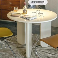 Nordic Balcony Simple Dining Table Chair Red Net Dining Table Chair Cafe Table Small Apartment Cream