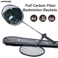 LEMONTRE Racquet Carrying Bag, High Resilience RR 4U 24LBS G5 Badminton Racket, Professional Non-sli