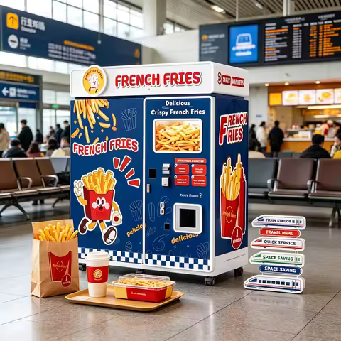 Machine Fume Free French Fries Vending Machine Hot Food Fryer Snack Cooker for Indoor Plaza