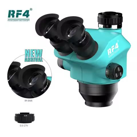 RF4-7050TV Triocular Microscope Head 7-50X Continuous Zoom Stereo Microscope Eyepiece Mobile Phone P