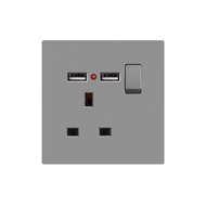 FLKL Wall socket plug socket 3 pin power cord 3 pin USB Switch Socket 13a switch socket usb sock