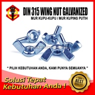 (50 PCS) M5 Ear Nuts 5MM Butterfly Nuts M5 Pitch 0.8 Galvanized Wing Nut/