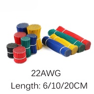 50Pcs 22AWG Tin-Plated PCB Solder Cable 22AWG 6/10/20cm Fly Jumper Wire Cable Tin Conductor Wires Co