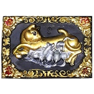 Cat Milk Sucking Mouse Gold-Plated Bronze Kruba Tao Phra Chan Kasem Kittiwanho