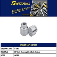 Socket 38mm-200556 JETJO TOOLS 3/ 4" Drive Socket 12 PT LAKONI PRO
