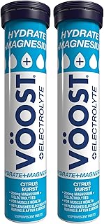 VOOST Hydrate + Magnesium Citrus Burst Vitamins 12 Effervescent Tablets for Muscle Support & to Repl