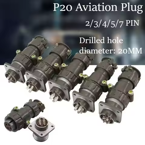 P20 series Connector 2.3.4.5.7 core 20mm plug and socket P20K6Q P20k11Q female male