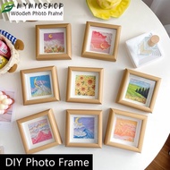 MIOSHOP DIY Photo Frame, Wooden Ornaments Wooden Photo Frame,  Mini Square Painting Mounting Display