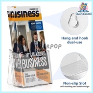 A6 Thicken Acrylic Brochure Holder Dual Layer Flyer Booklets Organizer Rack Wall Mounted Rak Office 