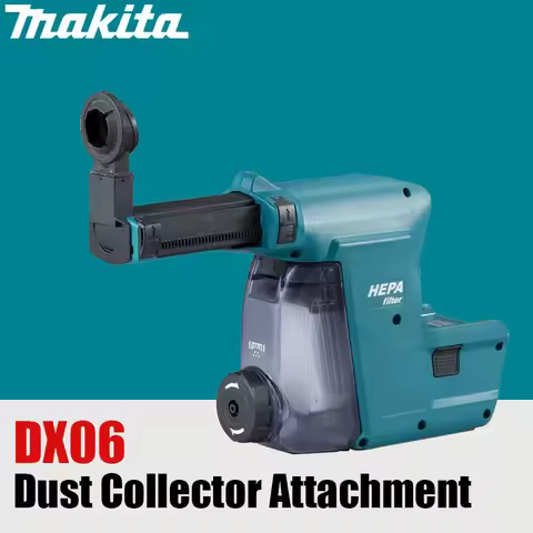 Makita DX06 Dust Collector Attachment with Hepa Filter Cleaning System Dust Extraction for Impact El
