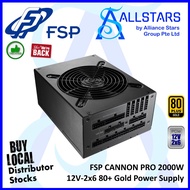 FSP 2000W / FSP Cannon PRO 2000W 80+Gold 230V ATX Power Supply / Full Modular / PCIE 6+2 x18 (Warran