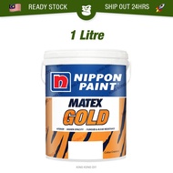 🔥READY STOCK🔥 1L NIPPON PAINT Matex Gold Acrylic Copolymer Matt Emulsion Interior Cat Dinding Dalam