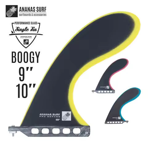 Ananas Surf Boogy Longboard Center Single Fin, Fiberglass 9'' 10'', US Base, Sup Surfboard Accessori
