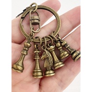 Vintage Creative Chess Piece Keychain Bag Pendant Student Reward Gift chess keychain