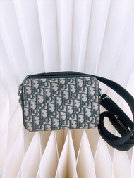 尖沙咀門市💖Dior camera bag blue oblique 藍色老花相機包