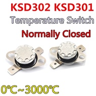 KSD302 10A 250V 0-300 degree Ceramic KSD301 Normally Close Temperature Switch Thermostat 0 5 10 40 5