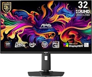 MSI MAG 321UPX QD-OLED, 32" 4K UHD Quantum Dot OLED Gaming Monitor, 3840 x 2160, 0.03ms, 240Hz, True