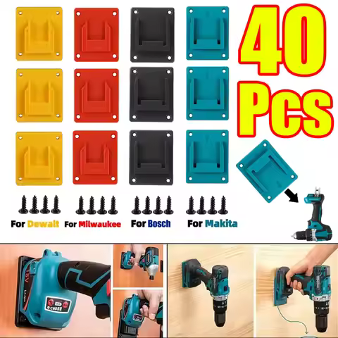 1-40Pcs Li-ion Battery Tools Machine Holder for Makita Bosch 18V Dewalt Milwaukee Drill Machine for 