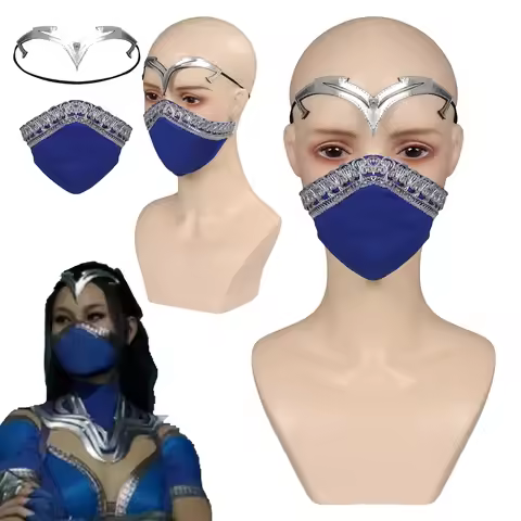 Fast Shipping Kitana Cosplay Mask Game Mortal Cos Kombat Masks Adult Headband Helmet Masquerade Hall