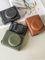 Canon G7x3 Protective Case G7x2 Camera Bag G7X Protective Case Base Leather Case Mirrorless Camera A