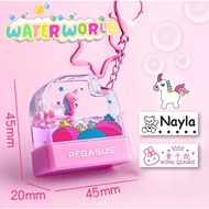 Custom Made Self Ink BACK TO SCHOOL WATERWORLD STAMP by AE STAMP English Mandarin Chinese name cute 