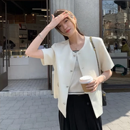 小香風短袖外套（白色L-4XL）（下單後聯絡客服確認發貨尺碼）#F349001450