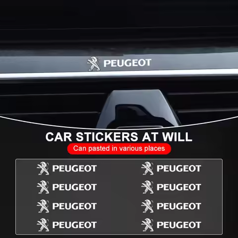 Car Interior Random Stickers Car Goods Car Steering Wheel Decal Caps For Peugeot 308 307 206 208 207