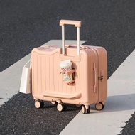 全城熱賣 - （茱萸粉）兒童6輪行李箱 20寸登機 箱 可坐騎小型密碼拉桿箱 旅行箱